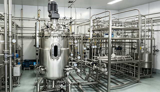 Mittelgro&szlig;es integriertes Fermentationssystem aus Edelstahl